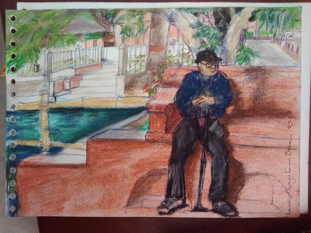 Portrait painting by Swagata Bose